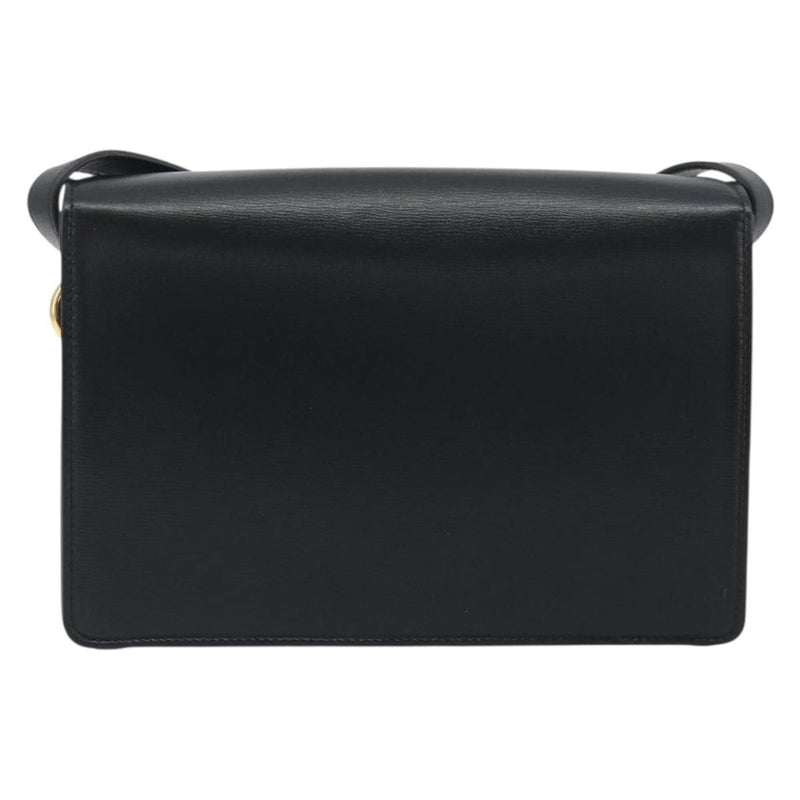 Gucci Gg Ring Leather Black Bag