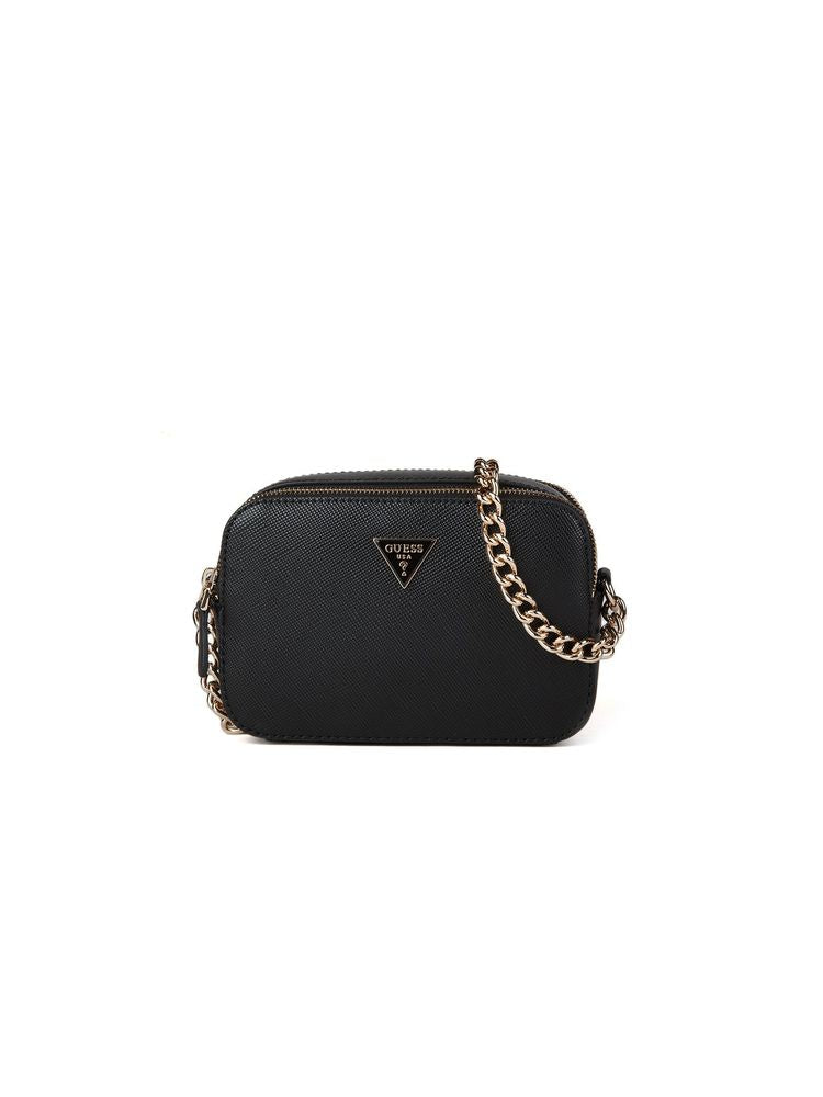Guess Noelle Ii Crossbody Bag — Black Polyurethane