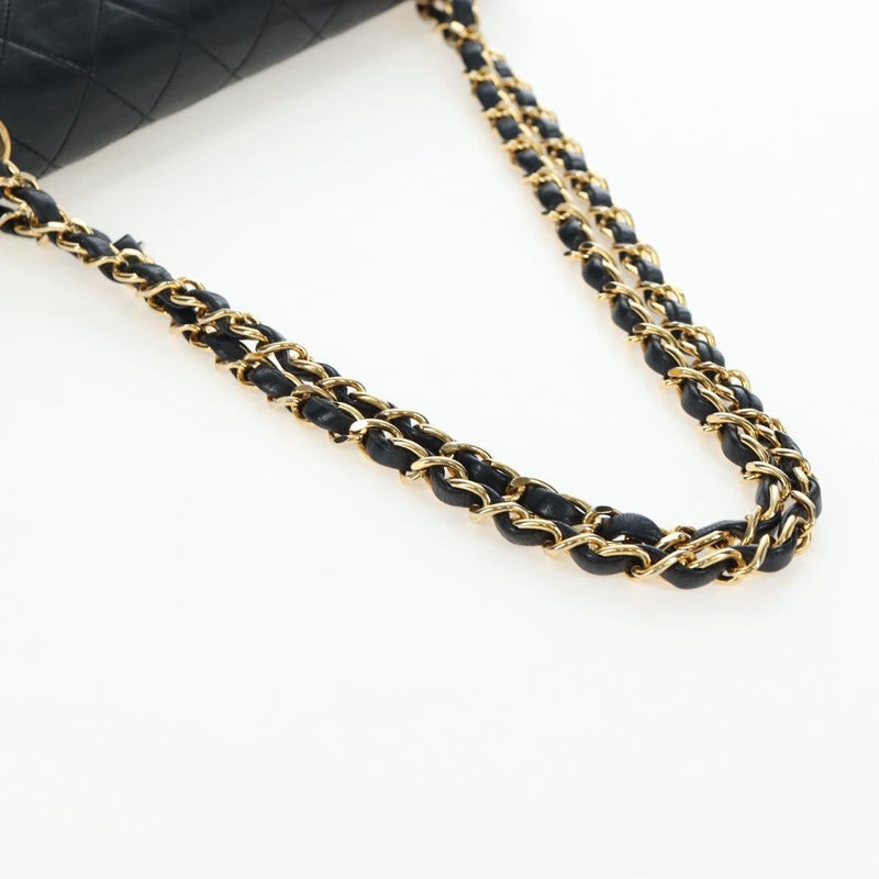 Chanel Timeless - Classic Double Flap Quilted Lambskin Black Leather Bag
