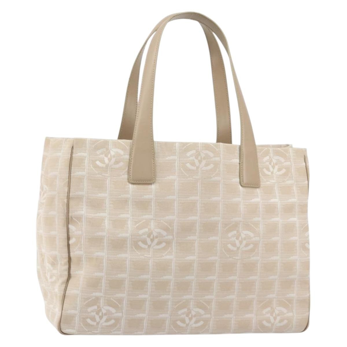 Chanel Travel Line Nylon Beige Bag