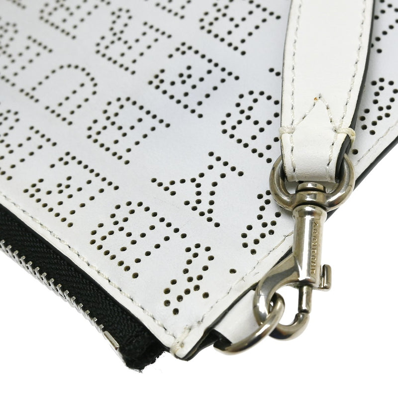 Burberry Zip Clutch Leather White