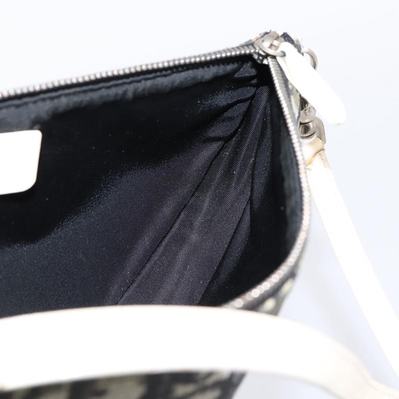 Christian Dior Vintage Saddle Diorissimo Canvas Gray Bag