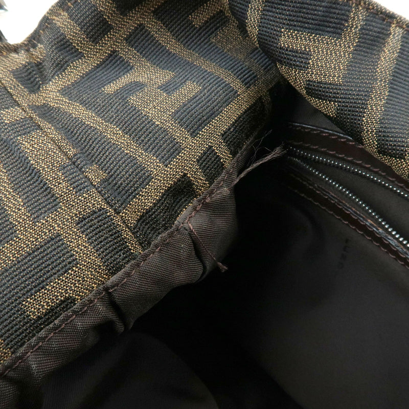 Fendi Flap Hobo Zucca Canvas Brown