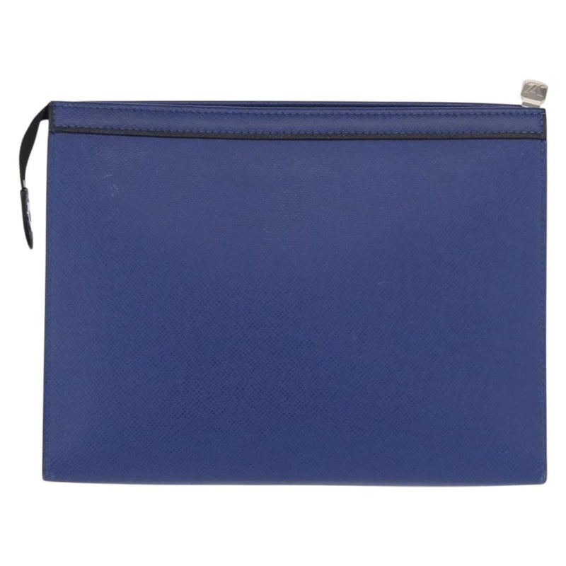 Louis Vuitton Pochette Voyage Taiga Leather Blue Bag