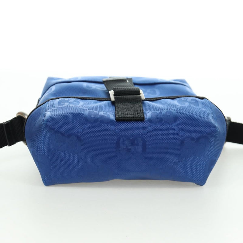 Gucci Off The Grid Buckle Messenger Gg Econyl Blue Canvas