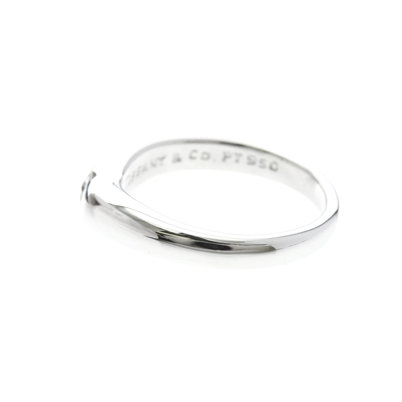 Tiffany & Co. Elsa Peretti Curved Wedding Band Platinum With Diamonds Silver Bijoux