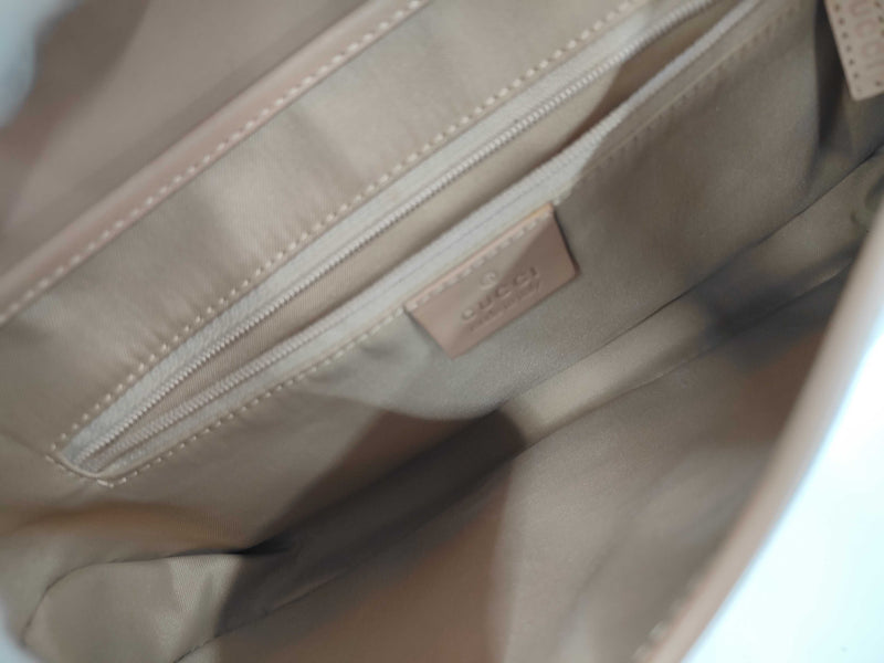 Gucci Jackie Flap Canvas And Leather Beige Bag