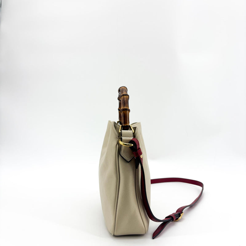 Gucci Diana Bamboo Leather Beige Bag