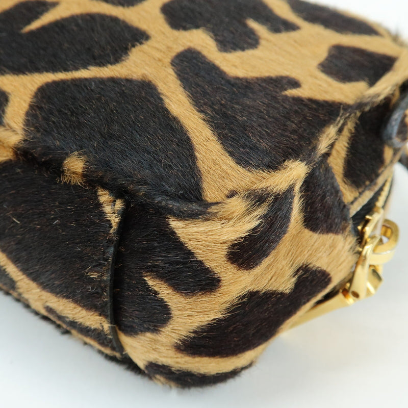 Prada Camera Printed Calf Hair Brown Pony_style_calfskin Bag