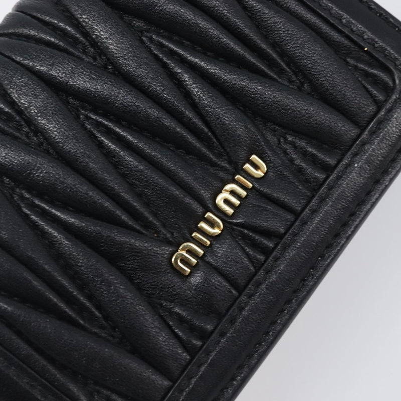 Miu Miu Biker Chain Matelasse Leather Black Bag