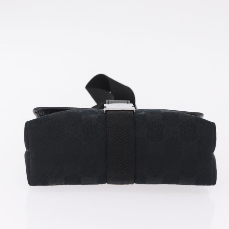 Gucci Buckle Waist Gg Canvas Black Bag