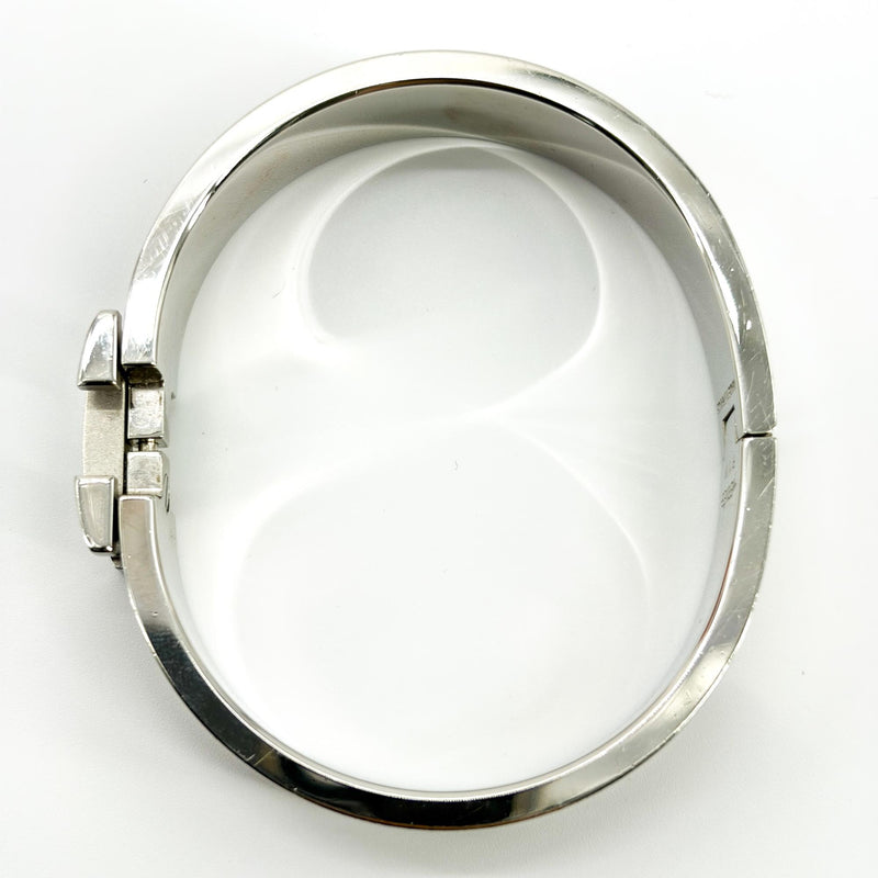 Hermes Clic H Enamel Brown Silver Bijoux