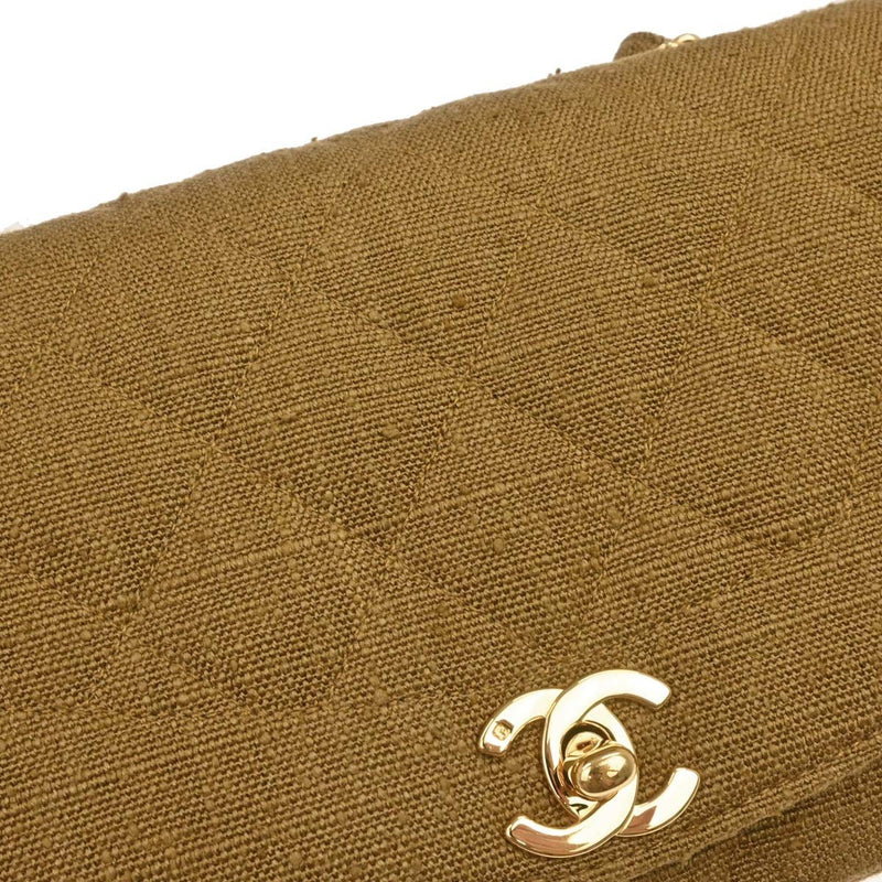 Chanel Vintage Diana Flap Quilted Canvas Brown Bag