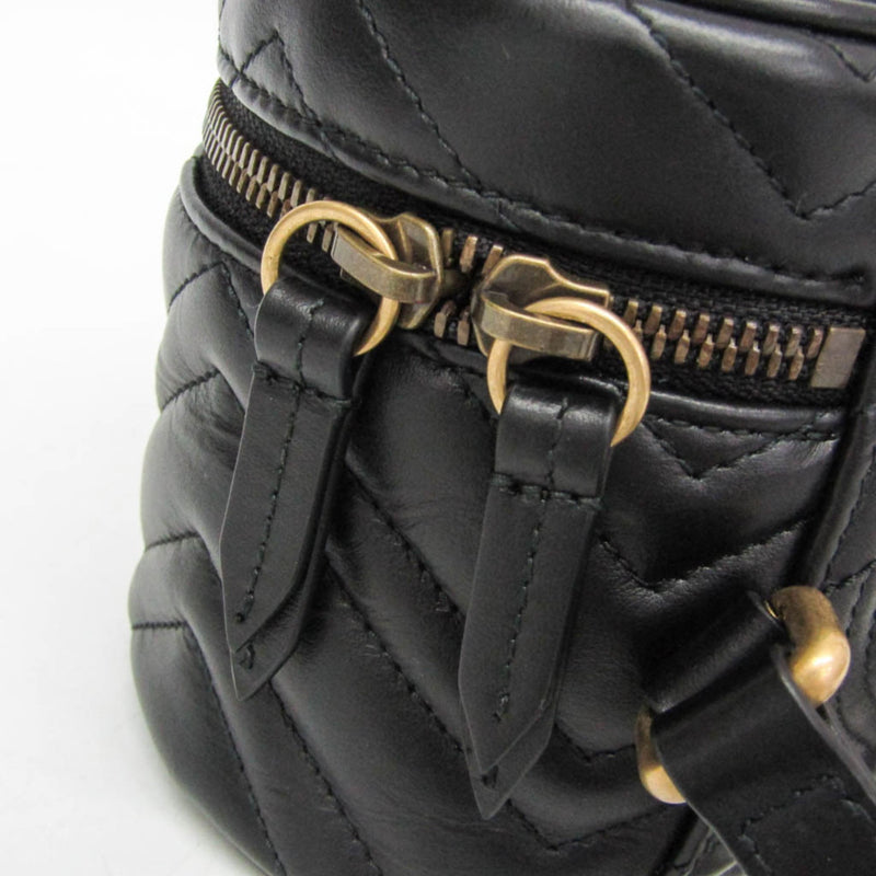 Gucci Gg Marmont Vanity Matelasse Leather Black Bag