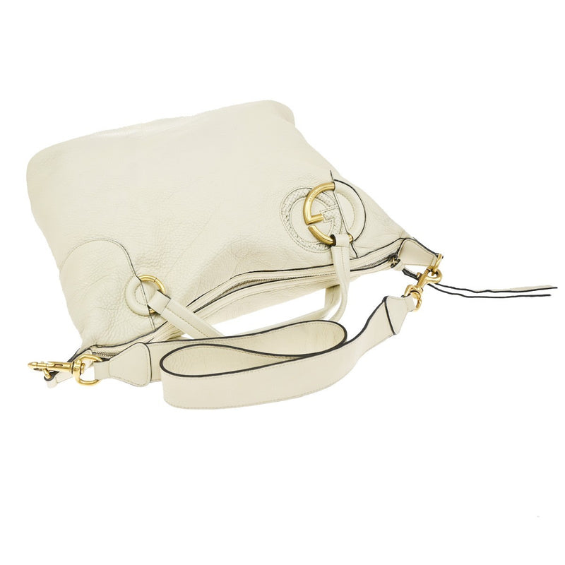 Gucci Twill Leather Beige Bag