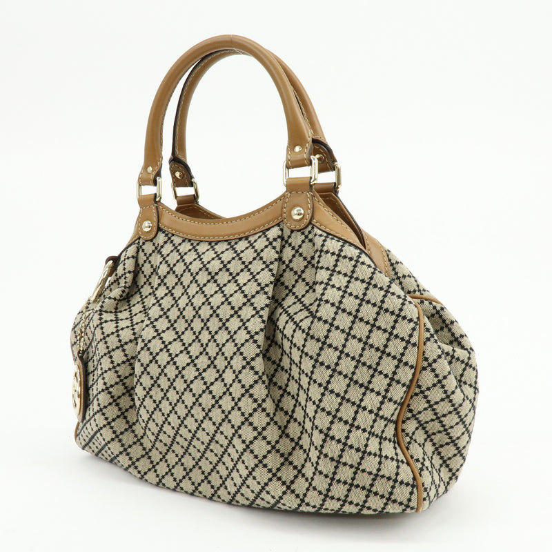 Gucci Sukey Microguccissima Leather Beige Canvas Bag