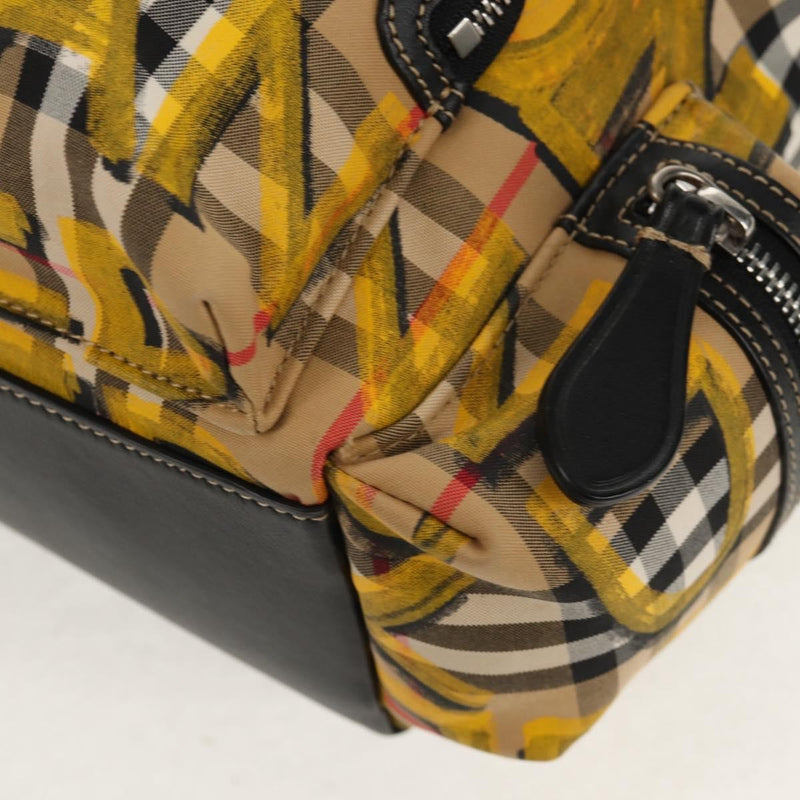 Burberry Graffiti Rucksack Vintage Check Canvas Beige Bag