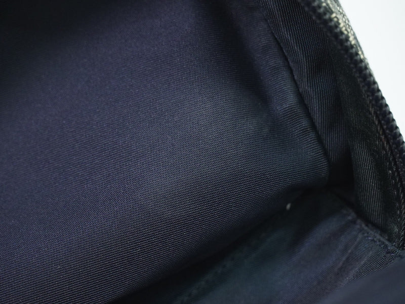 Christian Dior Saddle Zip Diorissimo Canvas Navy Bag