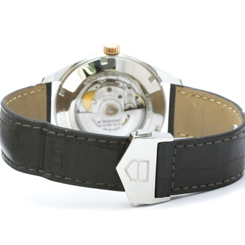 Tag Heuer Carrera Calibre 5 Automatic Stainless Steel And Yellow Gold With Alligator Watches