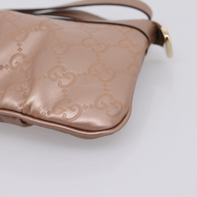 Gucci Heart Wristlet Guccissima Leather Pink Bag