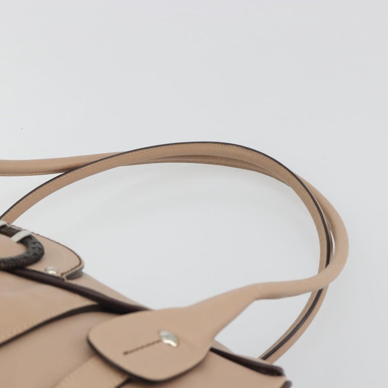 Salvatore Ferragamo Gancini Leather Beige Bag