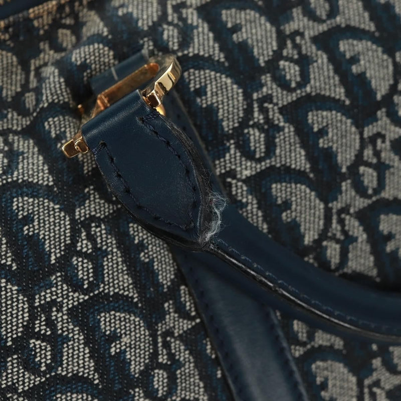 Christian Dior Vintage Trotter Boston Diorissimo Canvas Navy Bag
