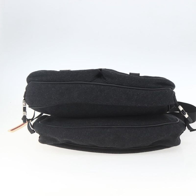 Prada Shoulder Wool Black Bag
