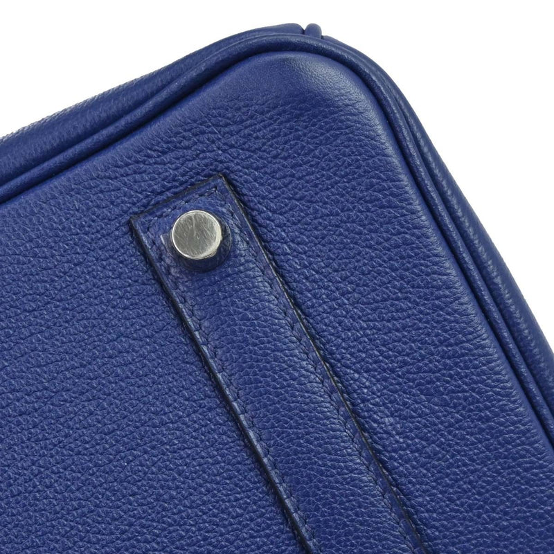 Hermes Birkin Blue Togo With Palladium Hardware Leather Bag