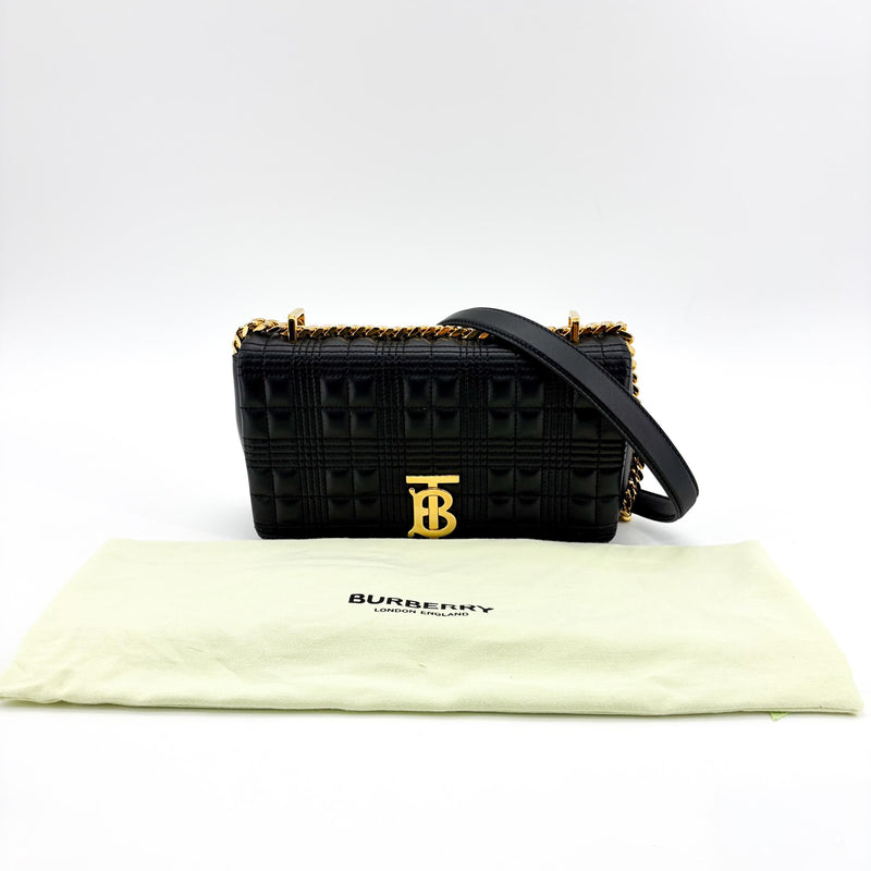 Burberry Lola Bum Quilted Lambskin Black Leather Bag