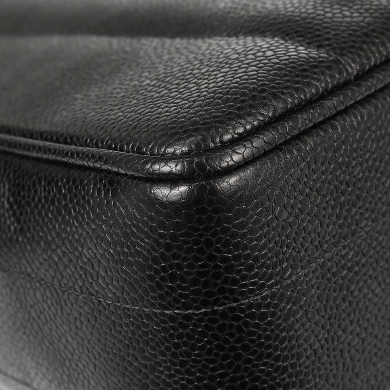 Chanel Vintage Top Handle Vertical Quilt Caviar Black Calfskin Bag