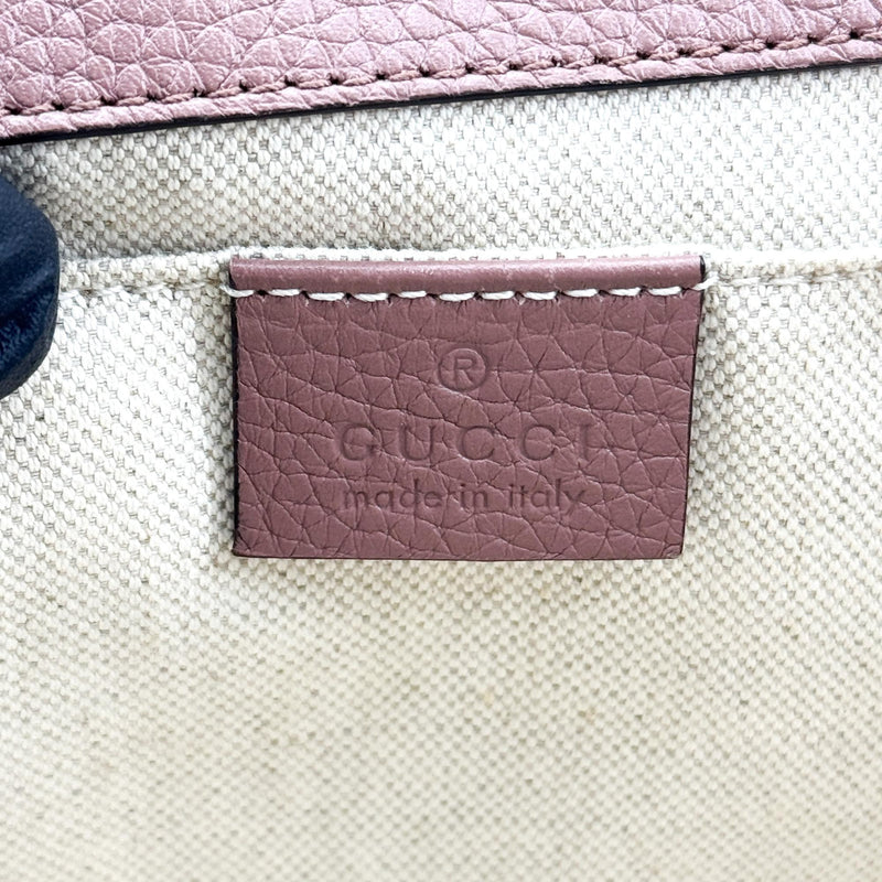 Gucci Gg Marmont Top Handle Leather Pink Bag