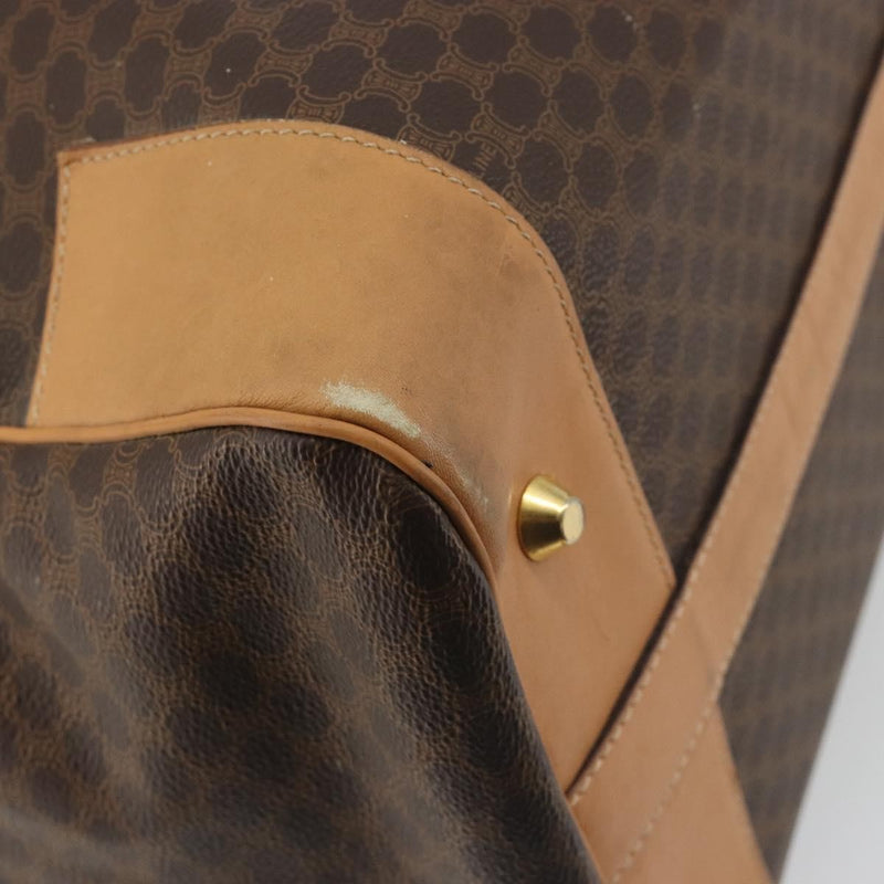 Celine Boston C Macadam Canvas Brown Bag