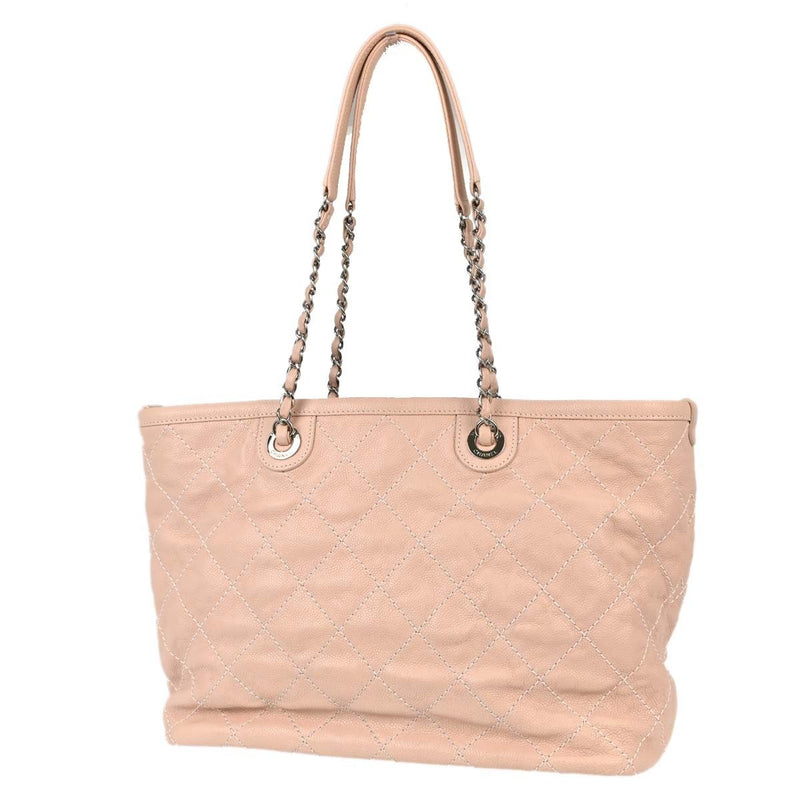 Chanel On The Road Quilted Leather Pink Bag