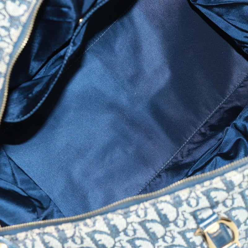 Christian Dior Vintage Trotter Boston Diorissimo Canvas Navy Bag