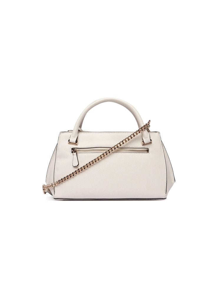 Guess Textured Polyurethane Shoulder Bag — White