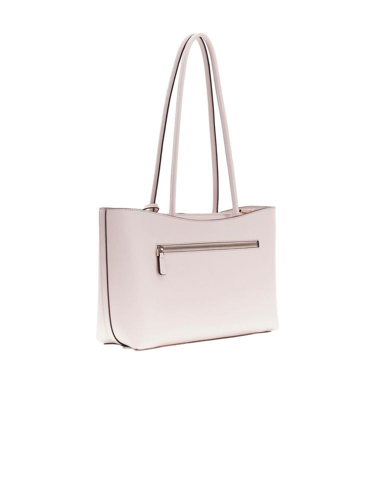 Guess Structured Polyurethane Tote Bag — Beige