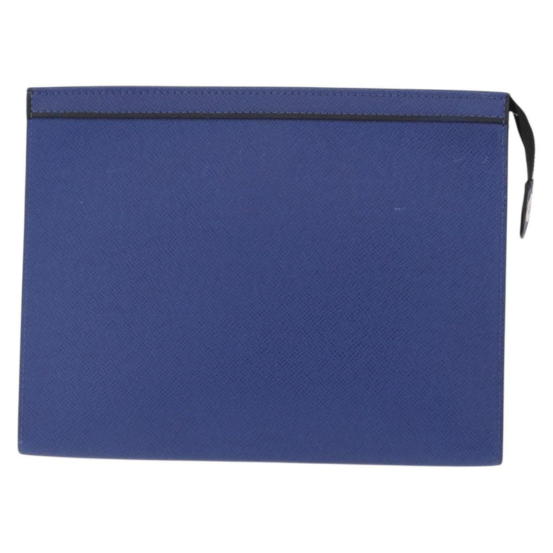 Louis Vuitton Pochette Voyage Taiga Leather Blue Bag