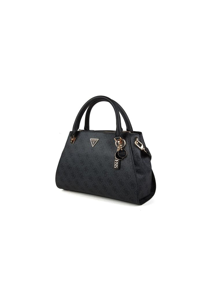 Guess Top Handle Bag — Black Polyurethane