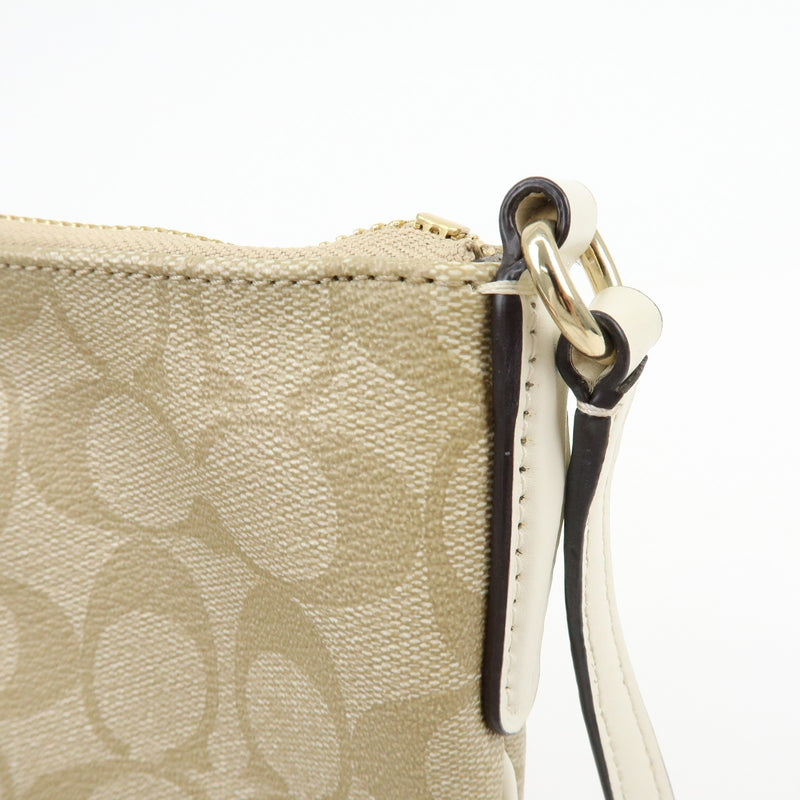 Coach Shoulder Canvas Beige Bag
