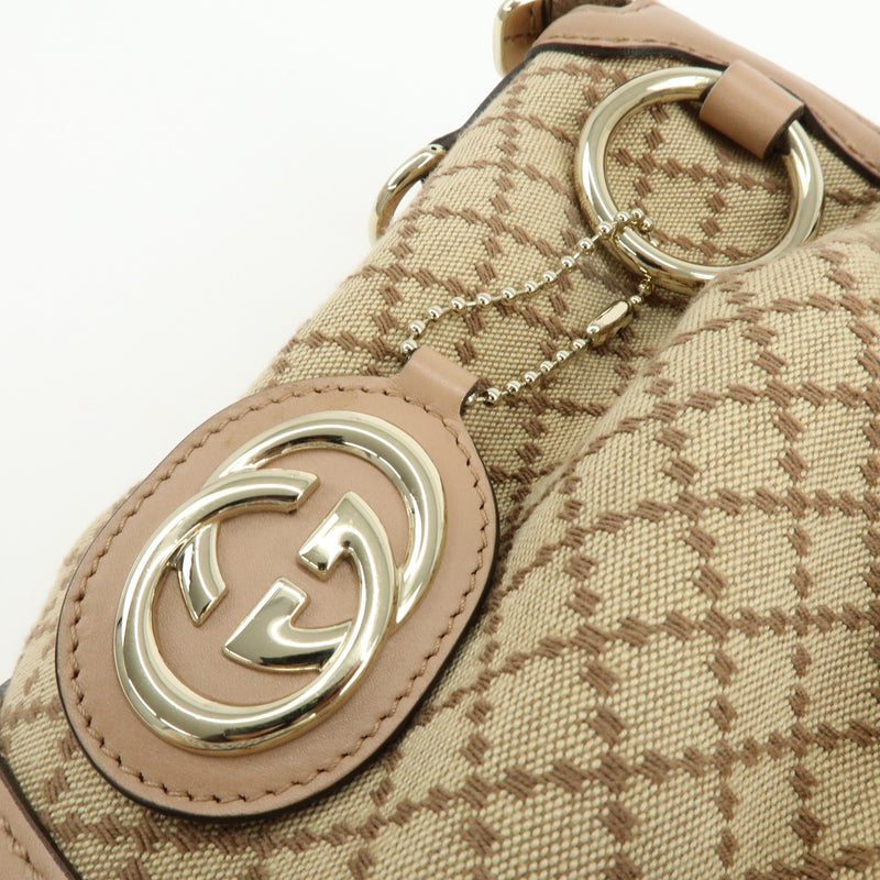 Gucci Sukey Diamante Canvas With Leather Beige Bag