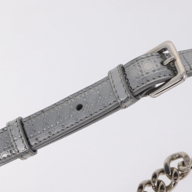 Christian Dior Diorama Flap Patent Silver Patent_leather Bag