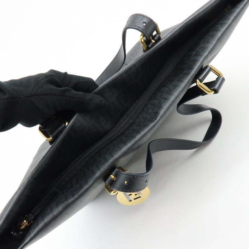 Fendi Superstar Zucchino Coated Canvas Black Bag