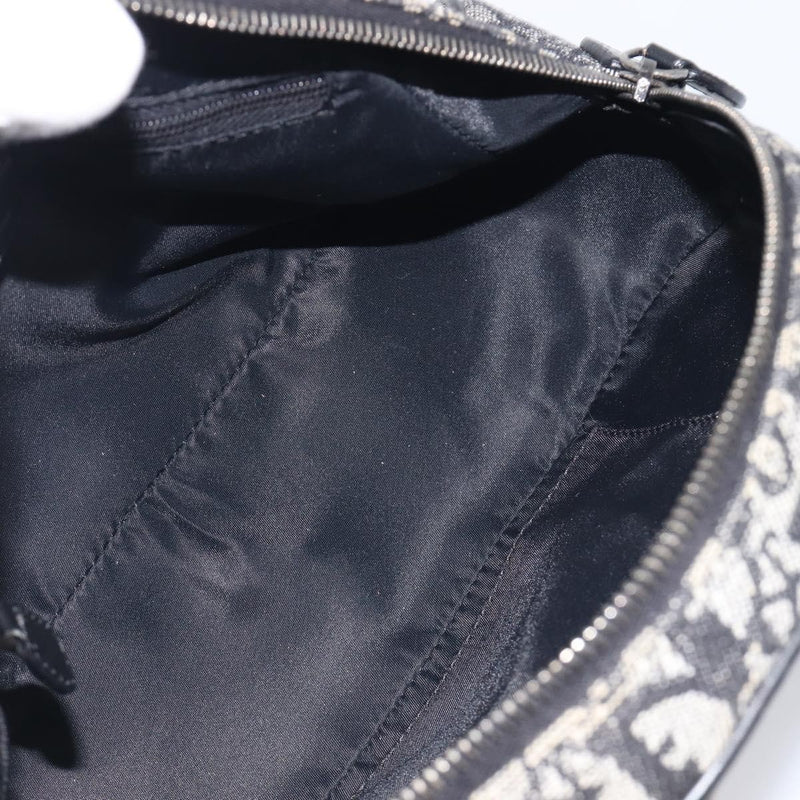 Christian Dior Trotter Double Saddle Canvas Black Bag