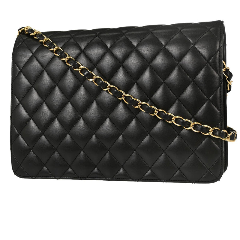 Chanel Turnlock Flap Grosgrain Black Leather Bag