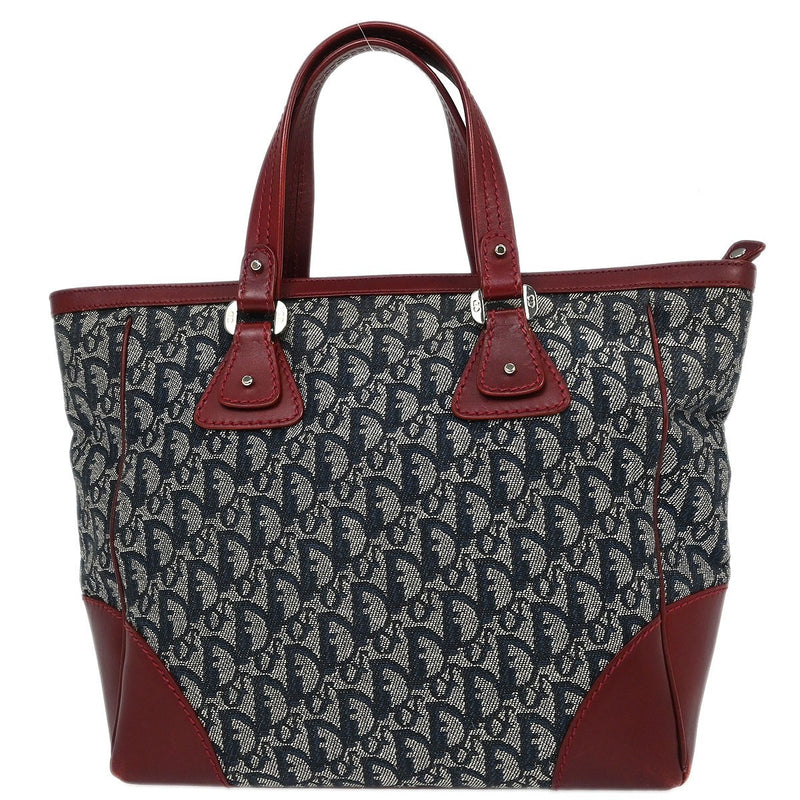 Christian Dior Vintage Trotter Zip Diorissimo Canvas Navy Bag