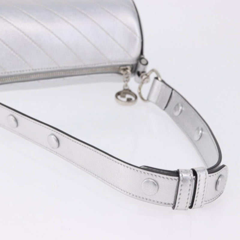 Gucci Blondie Diagonal Quilted Leather Silver Bag