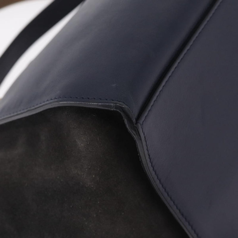 Celine Tricolor Trapeze Leather Navy Bag