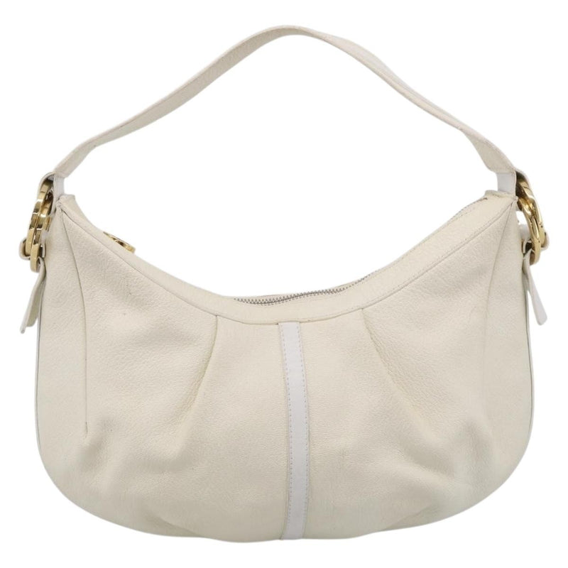 Bvlgari Shoulder Leather White Bag