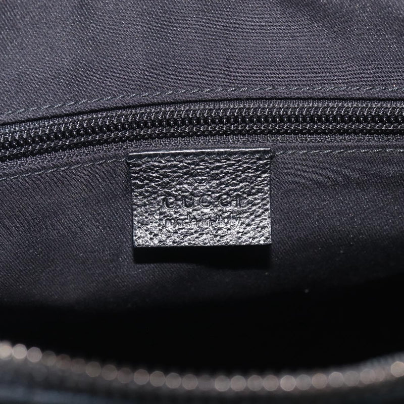 Gucci Front Zip Messenger Canvas And Leather Black