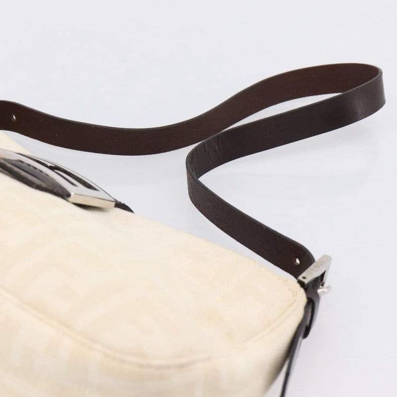 Fendi Baguette Pochette Zucca Canvas Neutral Bag